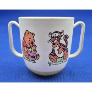 DISNEY Pooh Tigger Sippy Cup Vintage 1980s 2 Handled Tip Proof